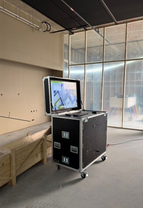 Bilde 2 BIM-kiosk med modellen i Solibri (Foto Thomas Nyrud, Symetri)