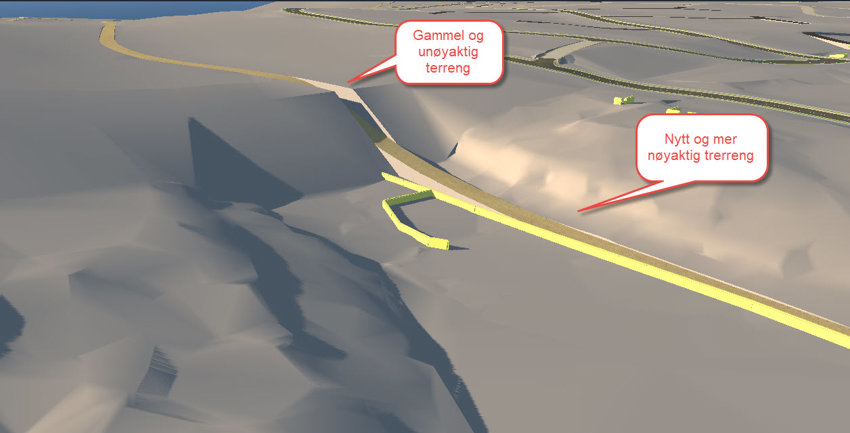 BIM, infrastruktur, Forskjellen mellom MB og kart