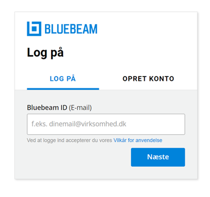 Bluebeam innlogg bilde